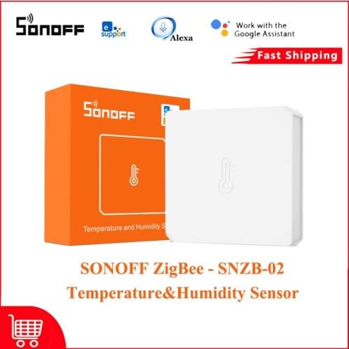 1PCS SONOFF SNZB-02 Zigbee Temperature&Humidity Sensor Smart Home Real-time Sync Data eWeLink Work With SONOFF ZBBridge