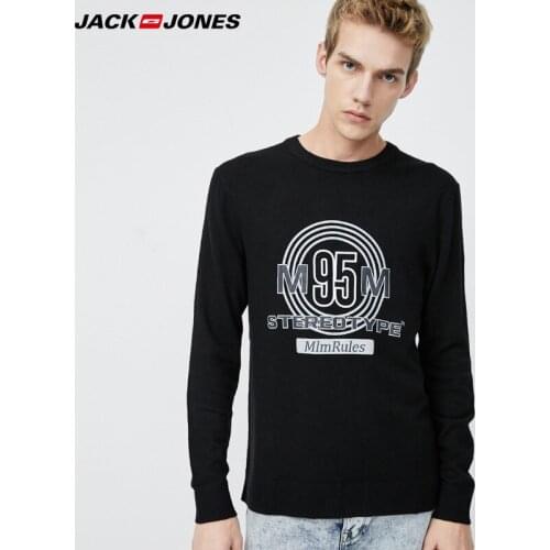 Jack Jones winter Streetwear Mens printed wool pullover sweater 219324516