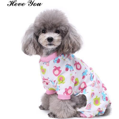 Heve You New Dog Costume Jumpsuits Winter Warmer Pets Dog Clothes Cat Clothing Soft Cotton Pet Pajamas Animal Conjoined Pajamas