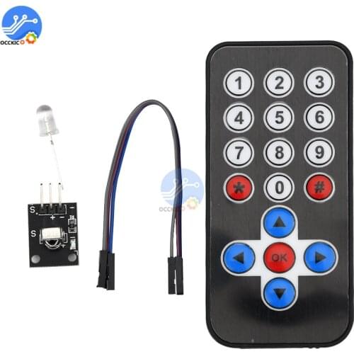 1Set Infrared IR Wireless Remote Control Transmitter Module Receiver DIY Kit HX1838 For Arduino Raspberry Pi