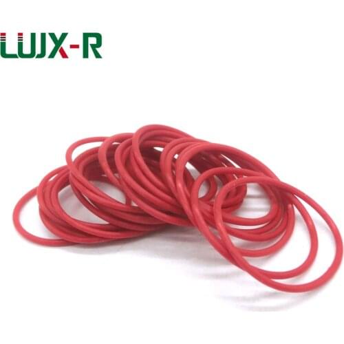 LUJX-R O Ring Seal 2.4mm Red O-Ring Silicone Gasket O Type Rings Washer OD72/80/95/100/115/130mm Orings Watertightness Oil Proof