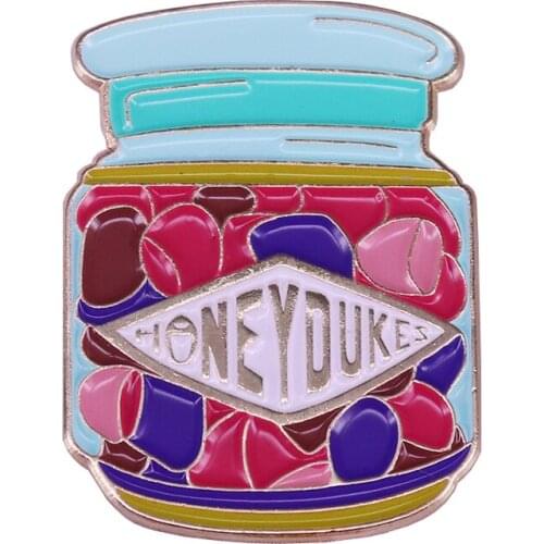 HoneyDukes Candy Jar Lapel Pin Wizarding Worlds Popular Wine Gums Badge Funny Movie Prop Replica