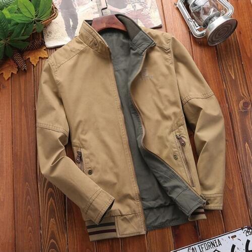 2018 New Fashion Men clothing casual jackets embroidery comfortable blouse outfit reversible outwear stand collar thin jackets