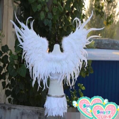 New Arrival Black Angel Feather wings costume show party wedding sexy props Large fairy wings 140*90cm