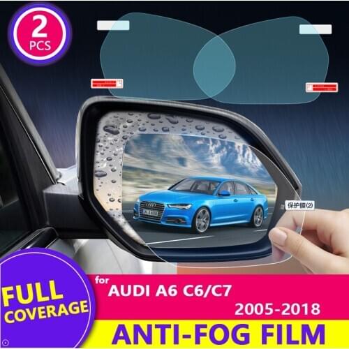 Full Cover Anti Fog Rainproof Film for Audi A6 C6 C7 2005~2018 4F 4G Car Rearview Mirror Protective Accessories Sline 2010 2017