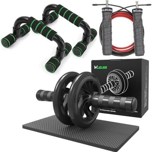 Push Up Bars AB Roller Wheel Jump Rope Gym Exercise Equipment Fitness Pushup Handles for Men & Women