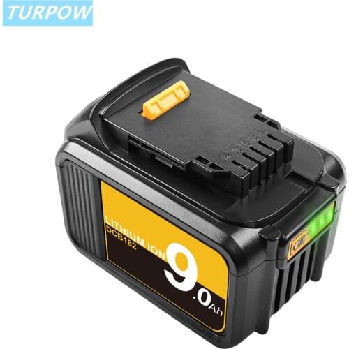Turpow 6000mAh 20V Tools Battery For Dewalt Power Tool Battery For DCB182 DCB200 DCB180 DCB181 DCB201-2 DCB200 DCB200-2 DCB204