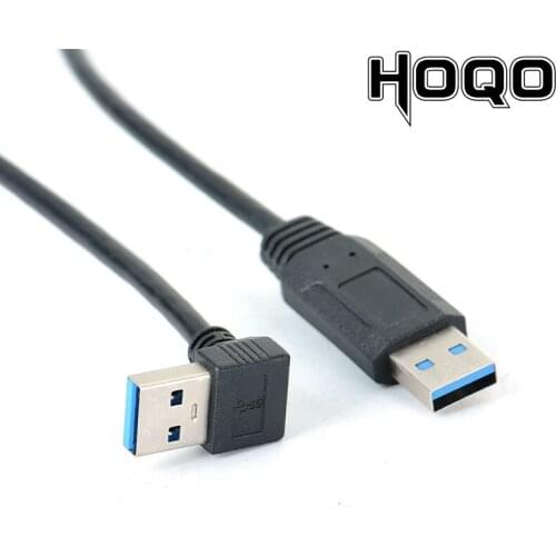 USB 3.0 A male to male elbow data cable 60cm high-speed transmission extended mobile hard disk case HUBA revolution A male