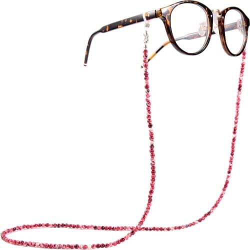 Wgoud Fashion Natural Stone Bead Glasses Chains Reading Glasses Cord Holder Neck Strap Rope for Eyewear Face Mask Accessories