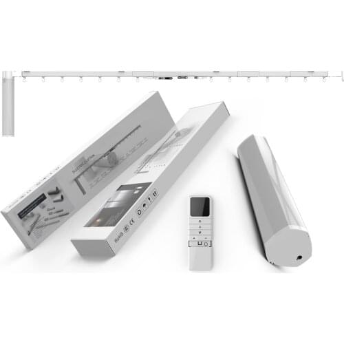 Tuya App Zigbee WiFi Curtain Set With Rail Track RF Remote Control Quiet Silent Wireless Durable 10 Years Electric Window Motor