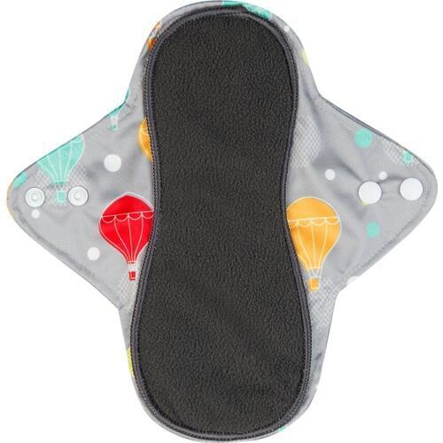 1 PC Women Resuable Sanitary Pad Feminine Hygiene Washable Charcoal Bamboo Cloth Menstrual Panty Liner Nappy Sanitary Pads