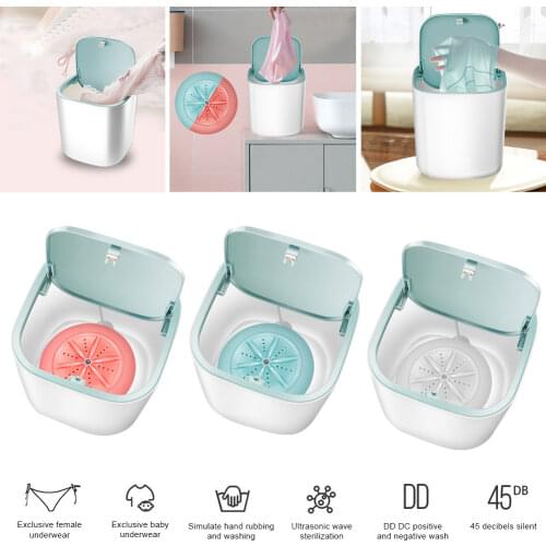 3.8l Portable Mini Washing Machine Ultrasonic Impact Small Capacity Washing Machine Underwear Baby Clothes Washing Machine