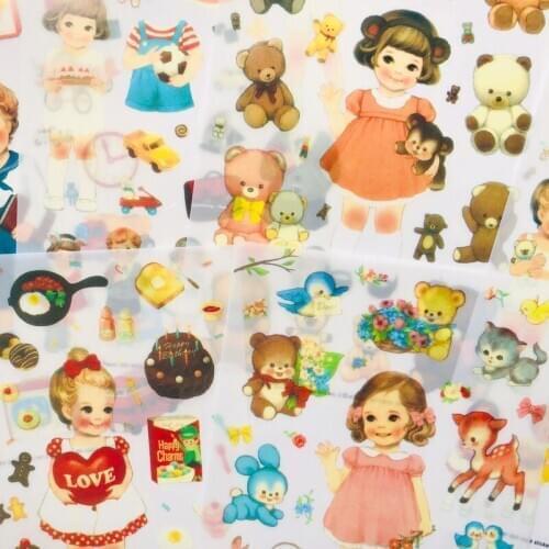 6 Sheets Elves Girls Diary Stickers Paper Decorative Album Notebook Decor