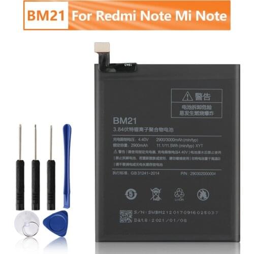 Xiao Mi BM21 Battery For XiaoMi Redmi Note 5.7 Redrice Note BM21 Replacement Phone Battery 2900mAh + Free Tools