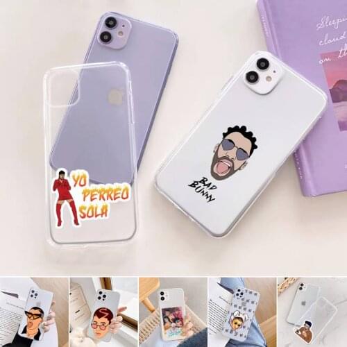 Yo Perreo Sola Bad Bunny Maluma Phone Case Transparent for iPhone 11 12 6 7 8 Pro X XS Max XR Plus Soft TPU Clear mobile bags