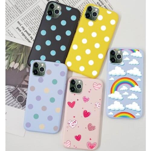 Dot Phone Case For iPhone 7 8 11 Pro Max 6 6S 7 Plus SE 2020 X XS MAX XR Case Back Cover Silicone Bumper TPU Soft For iPhone7