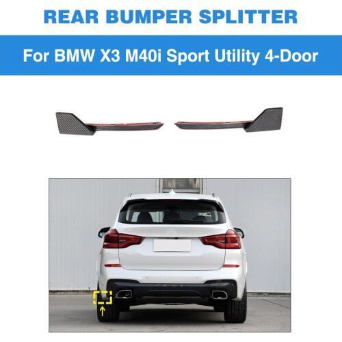 Rear Bumper Diffuser Lip Side Splitters for BMW X3 G01 M SPORT 2018 2019 Carbon Fiber Rear Bumper Splitters
