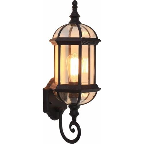 European antique outdoor balcony aisle staircase outdoor waterproof led wall lamp