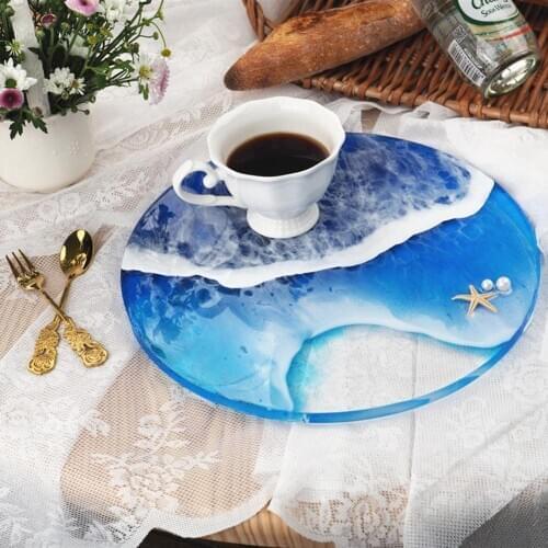 Coffee Table Mould Serving Tray Molds Coaster Silicone Molds for DIY Cake Stand
