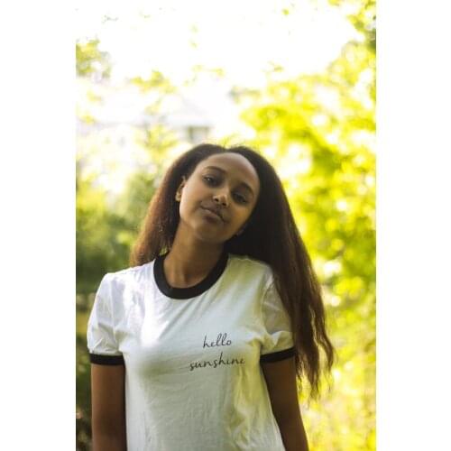Hello Sunshine Ringer Tee -Tumblr Ringer T-shirt fashion girls t shirt moletom do tumblr tees women instagram fashion t shirt