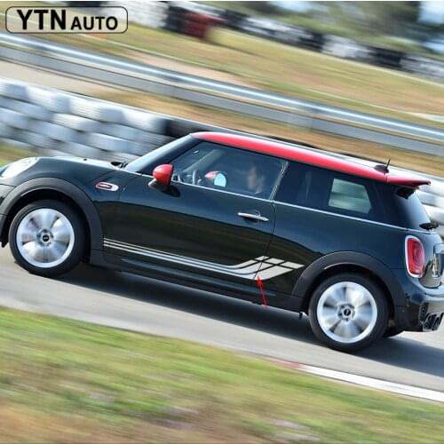 Graphic Vinyl Car Decals Racing Side Body Golf Stripes Sports For John Cooper Works Hatch /The New MINI 3 Door/MINI Convertible