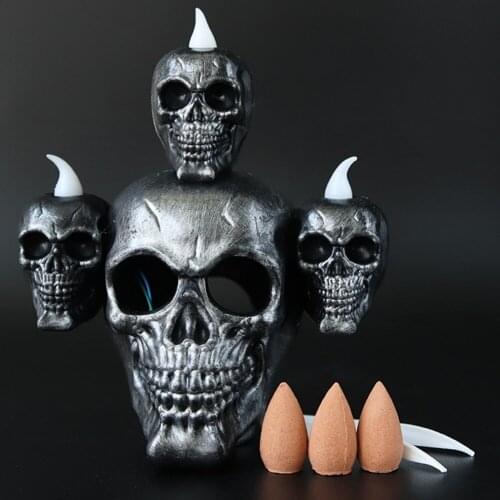 Halloween Ghost Skull Light LED Candle Decorative Lamp Desktop Decor Smoke-free Candlestick Party Props Festive Party Decor