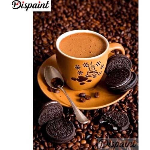Dispaint Full Square/Round Drill 5D DIY Diamond Painting "Coffee beans" Embroidery Cross Stitch 3D Home Decor A12019