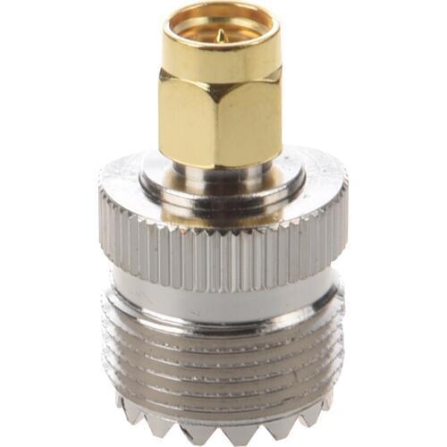 UHF SO-239 SO239 Female to SMA Male Plug Connector Coaxial Adapter