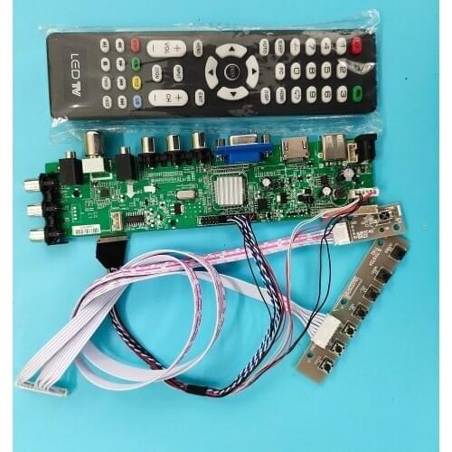 Kit For LP156WH3-TLS1/LP156WH3-TLS2 DVB-T remote 1366X768 WLED 40pin VGA LED HDMI digital Signal controller board TV LVDS USB AV