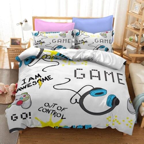 Remote Control Game Over 3D Printted Bedding Sets Gamer Double Single Size Duvet Cover Set Pillowcase Home Textile Hottest