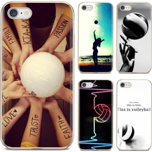 Girls Sports Fans Peace Love Volleyball For Samsung Galaxy A10 A40 A50 A70 A3 A5 A7 A9 A8 A6 Plus 2018 2015 2016 2017 Soft Case