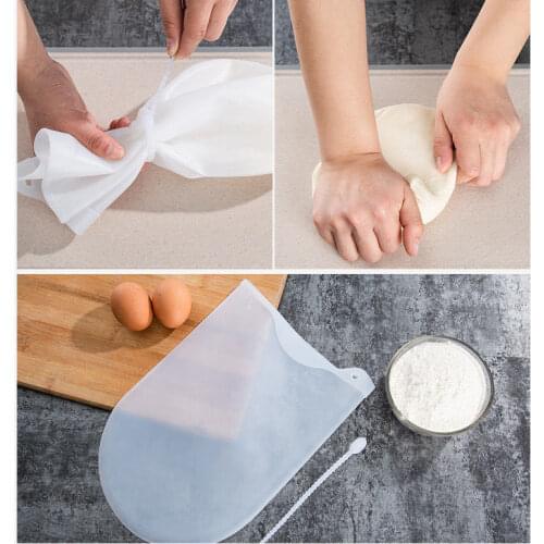 1Set Cooking Pastry Tools Soft Silicone Preservation Kneading Dough Flour-mixing Bag Kitchen Gadget Accessories