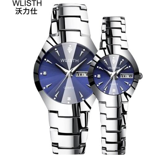 Luxury Waterproof Men Watch Top Brand WLISTH Fashion Couple Watch Bracelet Watches for Women Luminous Steel Watch Loves Watches