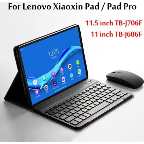 Detachable Bluetooth Keyboard Case For Lenovo Xiaoxin Pad Pro 11.5 inch TB-J706F Funda Tab P11 J606F/ N/L PU Leather Tablet Case