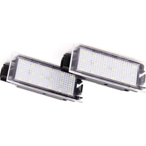 2Pcs Car LED Number License Plate Light For Renault Megane 2 Clio Laguna 2 Megane 3 Twingo Master Vel Satis