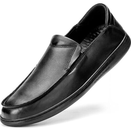 Handmade Casual Leather Shoes For Men Driving Shoes+male Mens Loafers Luxury Moccasins Fashion 2020 Summer Black Plus Size 38-48