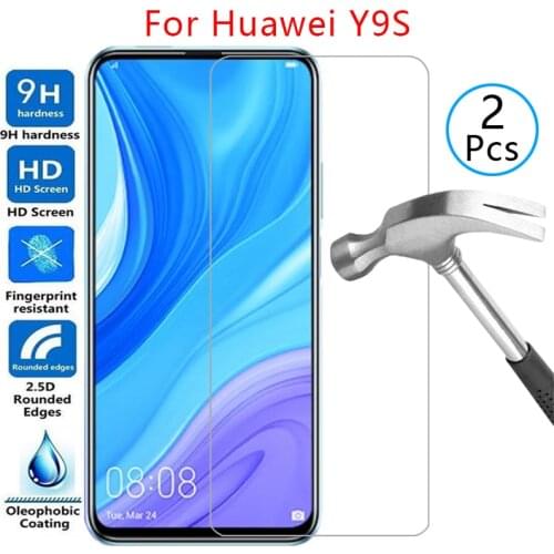 Tempered glass screen protector for huawei y9s case cover on huaweiy9s huawey y 9s 9 y9 s ys9 9ys protective phone coque bag 360
