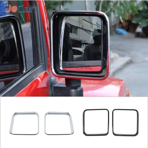 ABS Rearview Mirror Rain Eyebrow Shield Window Rain Eyebrow Frame Fit For Jeep Wrangler JK 2007-2017 Car Exterior Accessories