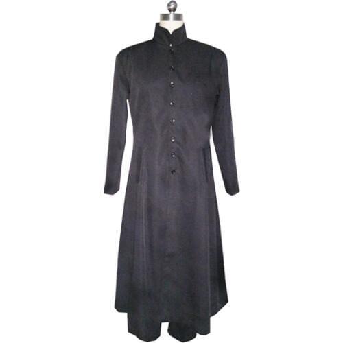 2018 The Matrix Neo Black Trench With Pant Cosplay Costume