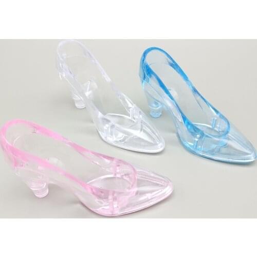 6Pcs Plastic Princess Crystal Shoes Candy Box Wedding Party Gift Storage Packaging Boxes Baby Shower Birthday Party Supplies