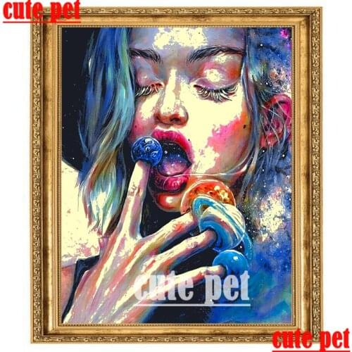 Abstract woman DIY full diamond crossstitch diamond painting living room decoration wallpaper diamond embroidery Home Wall Decor