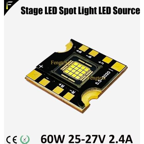 Fast Shipping Disco Gobo Pattern Light LED Chips 60w for Stage Shake Head 60w LED Spot Lighting Accessories LED Effect