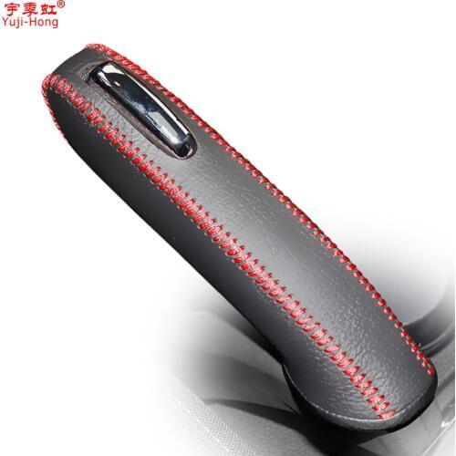 Yuji-Hong Car Handbrake Covers Case for Buick Encore 2012-2015 Genuine Leather Car-styling Handbrake Grips