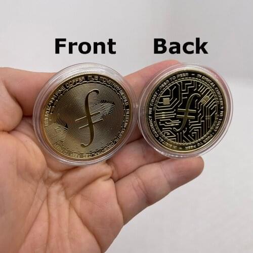 Filecoin We Trust in Digital Currency Gold Plated Commemorative Crypto Coin Cryptocurrency Collectible Great Gift