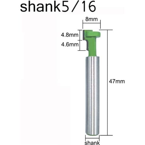 1pc 1/4" Shank 6.35mm T-Slot Cutter Router Bit Set Hex Bolt Key Hole Bits T Slotting Milling Cutter for Wood Woodworking MC01190