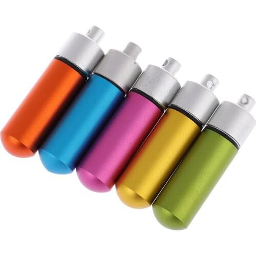 1pcs Capsule Shape Aluminum Pill Case Delicate Medicine Box Waterproof Aluminum Pill Box Outdoor Pocket Pill Holder Container