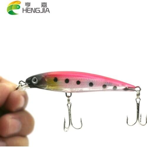 HENGJIA 1PC 8.5CM 7.2G Pesca monnow Fishing Lure Hard Bait pesca peche fishing Tackle isca artificial fishing Wobbler Swim bait