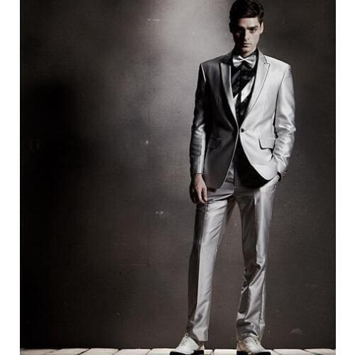 Customize the groom dress 2017 formally in wedding best man suit mens suit man suit slim fit pants jacket(jacket + pants + tie)