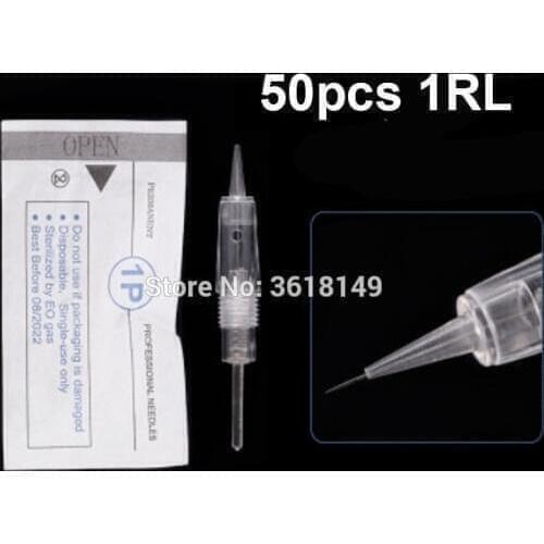 50pcs Tattoo Needle Cartridge for Charmant Machine Pen Permanent Makeup Needles Charme Premium Needle Eyebrow Lips 1R 3R 5R
