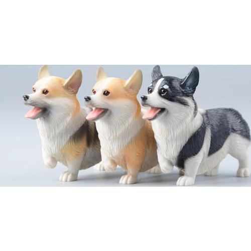 Koteta Kawaii Animal Resin Action Figure Corgi Simulation Animal Figurine Collection Model Kids Toys for Children Gifts